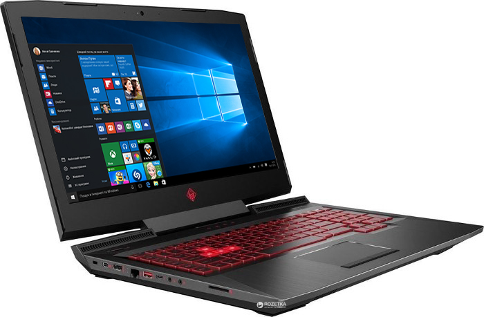 HP Omen Laptop 17-an004ur /  Core i7-7700HQ quad | RAM 8GB DDR4 1DM | HDD 1TB 7200RPM | Nvidia GeForce GTX 1050 2GB | 17.3 FHD Antiglare flat IPS 60Hz | DVD-RW | LOC FreeDOS 2.0 1.0 RUSS | Shadow black