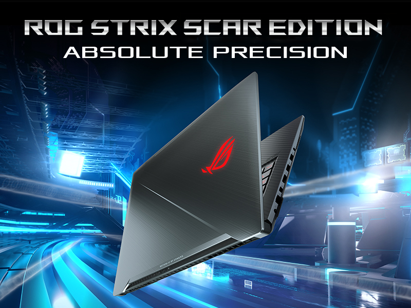 ASUS ROG Strix GL503GE- Scar Edition Intel Core i7-8750H,  NVIDIA GeForce GTX 1050 Ti 4GB, RAM 16 GB DDR4, HDD 1TB+ SSD 256 gb 15.6 FHD 120Hz 3ms display  WIN 10