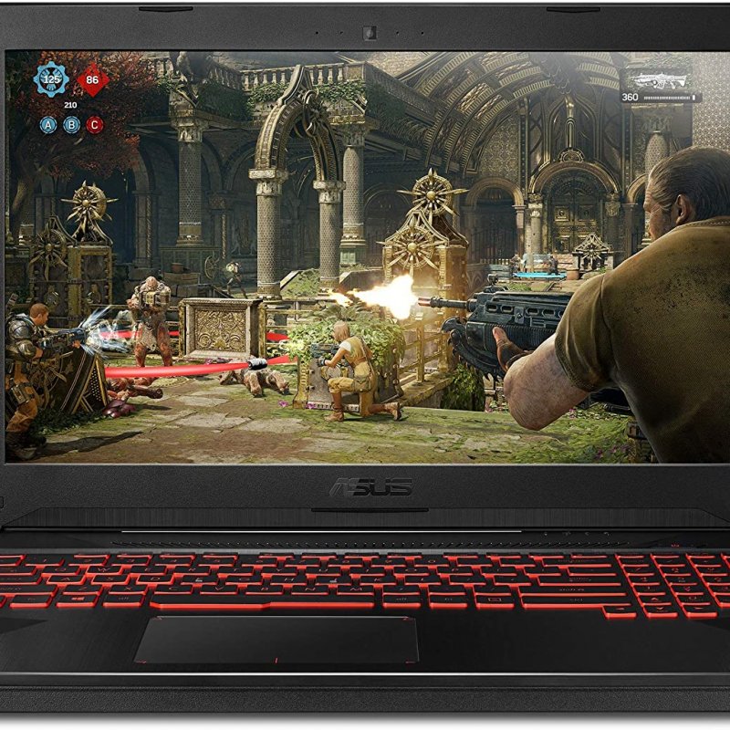 ASUS TUF Gaming Laptop FX504GE-ES72 8th-Gen Intel Core i7-8750H Nvidia GeForce GTX 1050 Ti-4GB 8GB DDR4, 256GB M.2 SSD, 15.6  Full HD Win 10