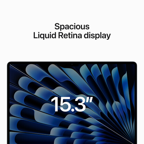 Apple MacBook Air 15.3 inch (MQKW3LL/A), Apple M2 (8C CPU/10C GPU) Ram 8 GB, SSD 256 GB, 15.3 (2880 x 1864) Liquid Retina Display, Midnight,