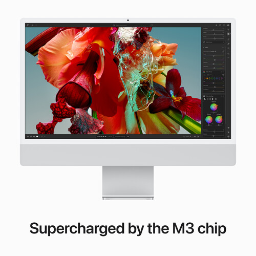 Apple iMac MQRJ3LL/A, Apple M3 (8C CPU/10C GPU), Ram 8 GB, SSD 256 GB, 24 Retina Display (4480 x 2520)