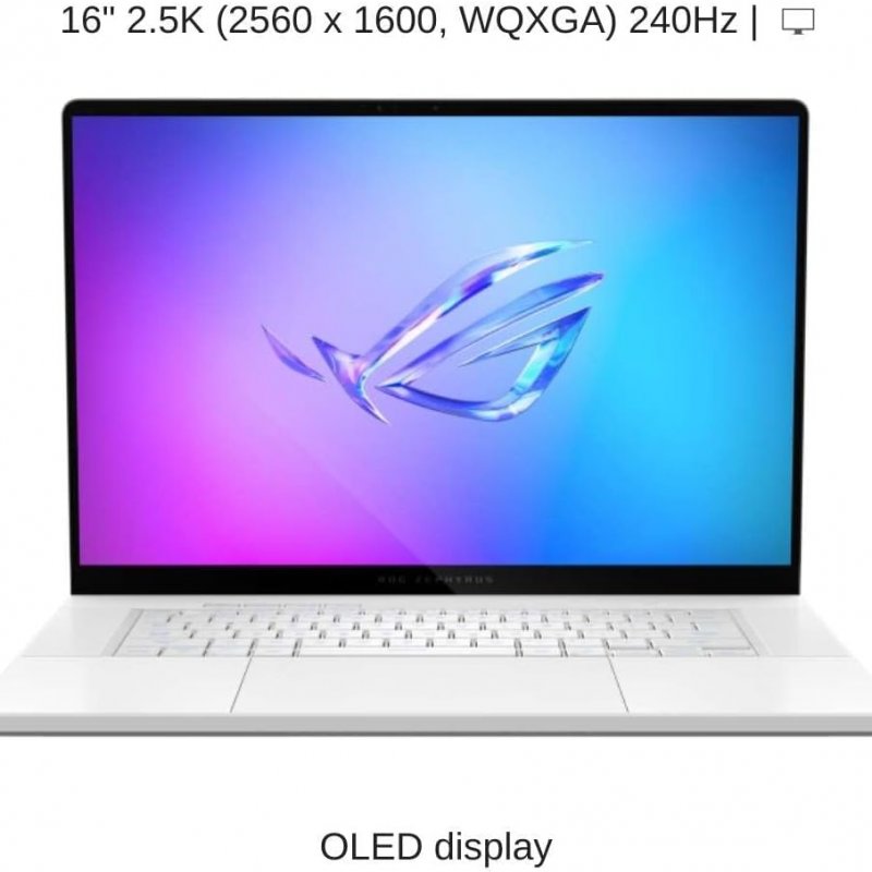 ASUS ROG Zephyrus G16 GU605CX, Ultra 9-285H, Ram 64 GB LPDDR5X, Nvdia Geforce RTX 5090, SSD 2TB, 16 WQXGA 240Hz OLED, Windows 11,